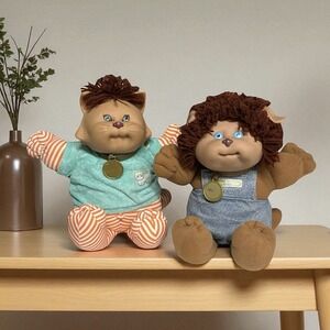 Cabbage Patch Kids Koosas Cat & Dusty Dog Doll Xavier Roberts KT 1983